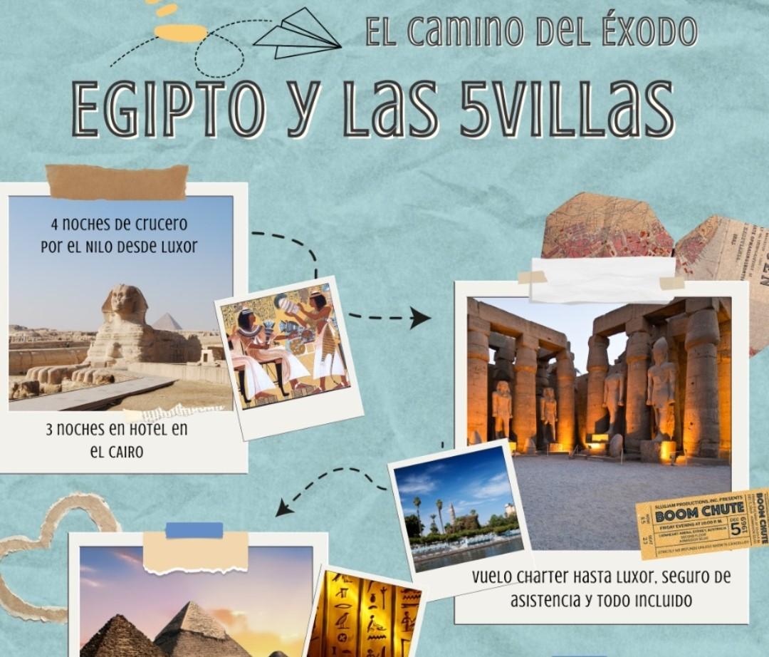 Cartel posible viaje UP 5 Villas a Egipto