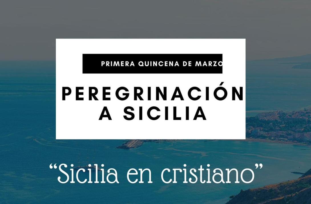 Cartel Peregrinación a Sicilia UP